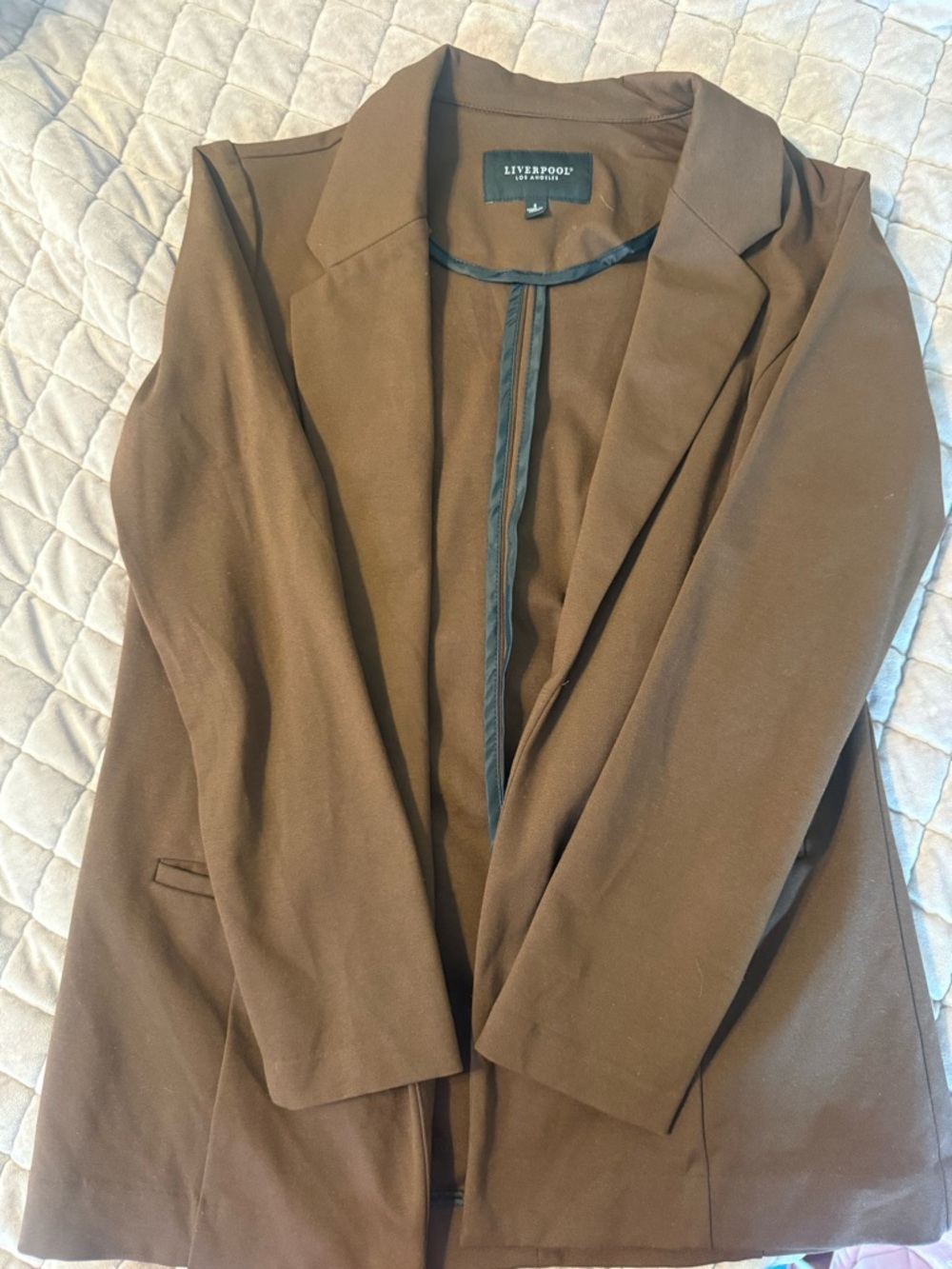 Liverpool Brown Open-Front Jacket